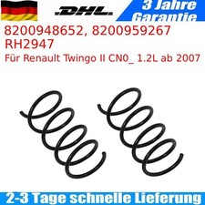 2x FEDER FAHRWERKSFEDER VORNE VORDERACHSE L+R FÜR RENAULT TWINGO II 8200948652 