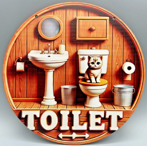 *Holzfaserschild-WC