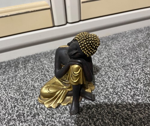 Gold schwarz ruhender buddha - gold,