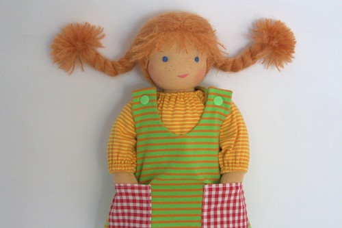 Pippilotta stoffpuppe nach art - stoffpuppe,