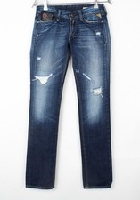 Replay Damen Jennpez Gerades Bein Slim Jeans Stretch Größe W26 L32