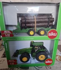 Siku 3272 + 3155, John Deere 8360R und Forstanhänger,  1:32, in OVP