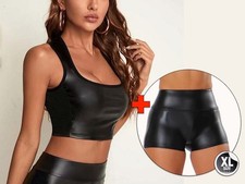 Leder optik tank top shorts - tank, top,