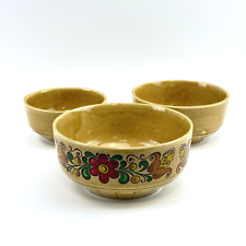 Vintage Keramik-Schalen | VEB STEINGUTFABRIK TORGAU | Blumendekor | Gr. 3/4/5