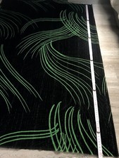 Stoff Stofftest schwarz grün chiffon 110x150