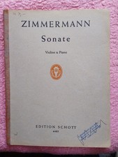 Noten ZIMMERMANN Sonate -