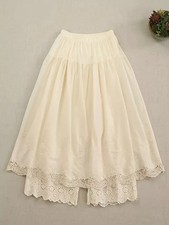 ❣️Lagenlook Stickerei Spitze Vintage rock hose Hosenrock Unterrock 38 40 42 44