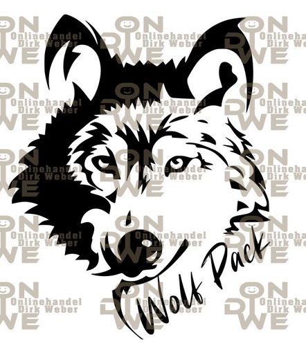 Aufkleber wolf groß - "wolf, 36"
