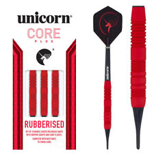 Unicorn Darts Core Brass Plus Red Rubberised 16g 18g (Soft Dart) Softdart NEU