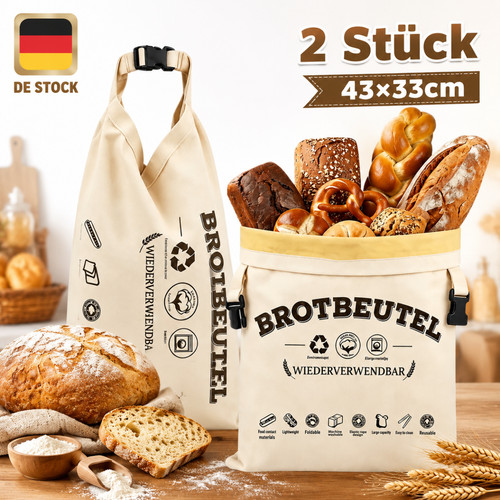 Stück leinen brotbeutel - 2,