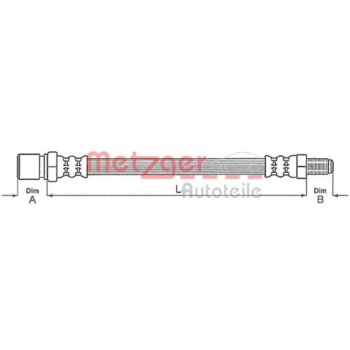 Metzger bremsschlauch hinten - metzger,