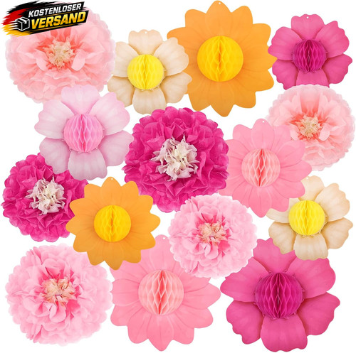 Papierblumen set für party - für,