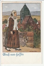 AK  Gruß aus Hessen ,  sehr