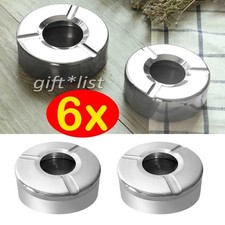 6x Aschenbecher Edelstahl