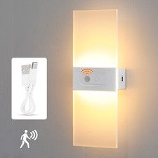 LED Innen Akku Wandleuchte Kabellos mit Bewegungsmelder Flur Wandlampe USB Lampe