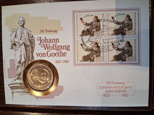 1982 goethe im - goethe, numisbrief