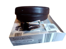BOCCACCIO, Herren-Ledergürtel, baun, Rindleder, 95cm, NEU!
