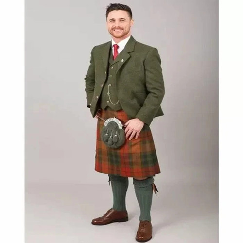 Waldgrün tweed kilt outfit - waldgrün,