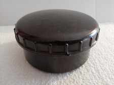Alte Bakelit Dose rund Schraubdose schwarz 9, 5 cm Ø