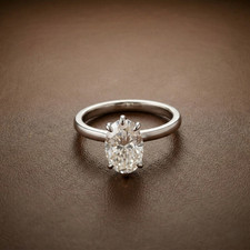 3CT Oval Moissanit