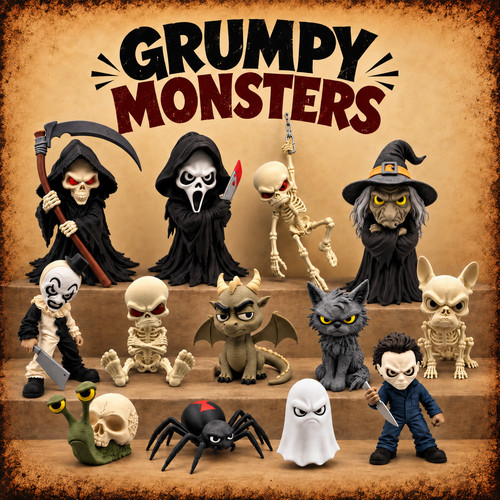 Grumpy monsters figuren - grumpy,
