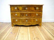Barock Kommode Nussbaum Wurzelholz  intarsiert gebaucht um 1750 restauriert 
