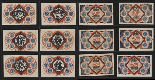 Bielefeld pfennig 1921 - 6x,