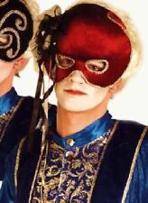 Samtmaske Venezia rot bordeaux Gothic Barock LARP Maske Domino 126018913