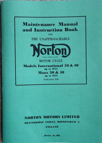 Norton manx wartungs und - norton, wartungs-