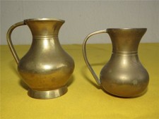 2 x Alt Messing Vase Krug