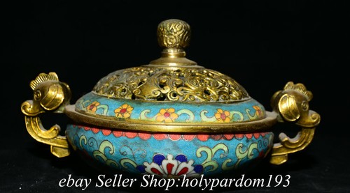 Old chinese bronze - 8.8", enamel