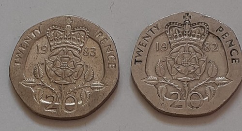 Zwei pence münzen 1982 - 20,