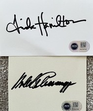 Arnold Schwarzenegger - Linda Hamilton signierte Seiten ACG COA AG76753/AG76754