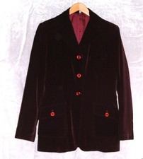 Samt Blazer Jacke Größe M Weinrot