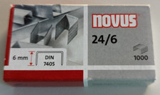 Novus Heftklammern 24/6 Klammern für Tischheftgeräte 6 mm DIN 7405 Tacker