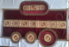 Vintage 6 x Brokat Tischdecke