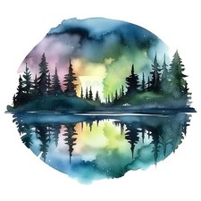 7x Sticker Nordlicht