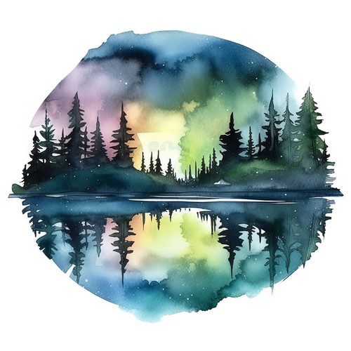 Sticker nordlicht - 7x,