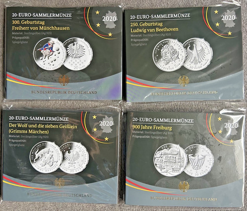 Euro sammlermünzen silber - 20,