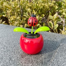 4PC Solar-Wackelblumen Bewegliche Deko mit Sonnenenergie für Schreibtisch & Auto