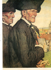 Hessen tracht männer - ak,