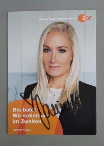 Janine kunze autogrammkarte - janine,