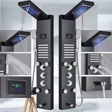 LED Duschpaneel Edelstahl