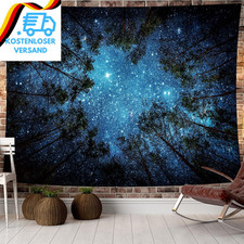 Nebel Wald Baum Wandteppich