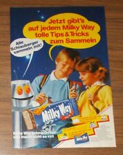 Seltene Werbung MILKY WAY Sternenwelt Robby Rolly Roboter Tips & Tricks 1983