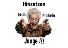 WC-Toiletten Deckel Oma Aufkleber-Sticker-Tür-Fun-Bad-Wandtattoo Trendartikel