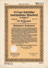 Schlesicher Landschaftlicher Pfandbrief vom 2.01.1940