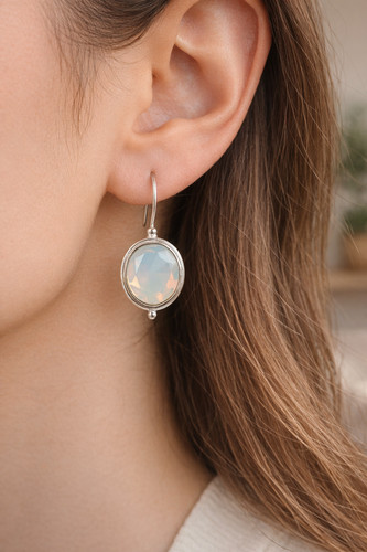 Milchiger opal edelstein 925 - edelstein,