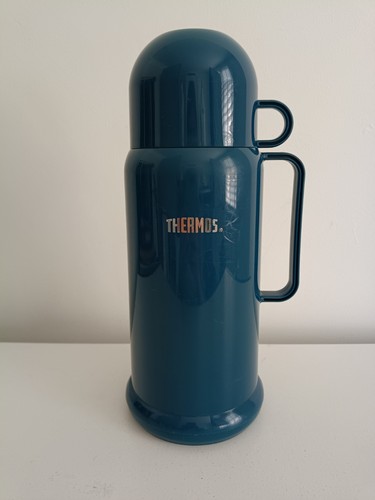 Vintage teal blue thermoskanne - teal,
