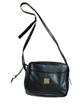 Crossbodybag HCL Monogram Muster schwarz grau Leder Tasche saddle bag